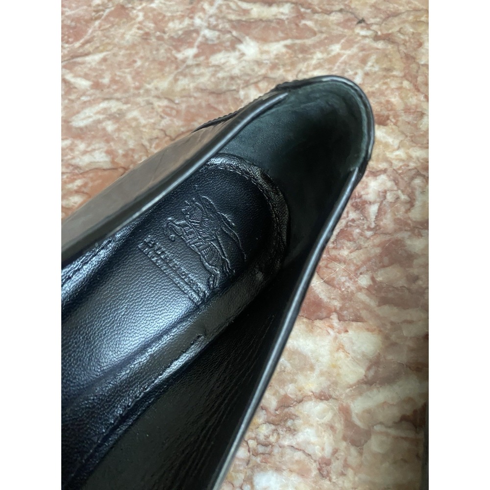 Burberry Black Patent Leather Round Toe Ballet Flat Shoes 38.5/US 8.5 EUC! $400 - Picture 6 of 13